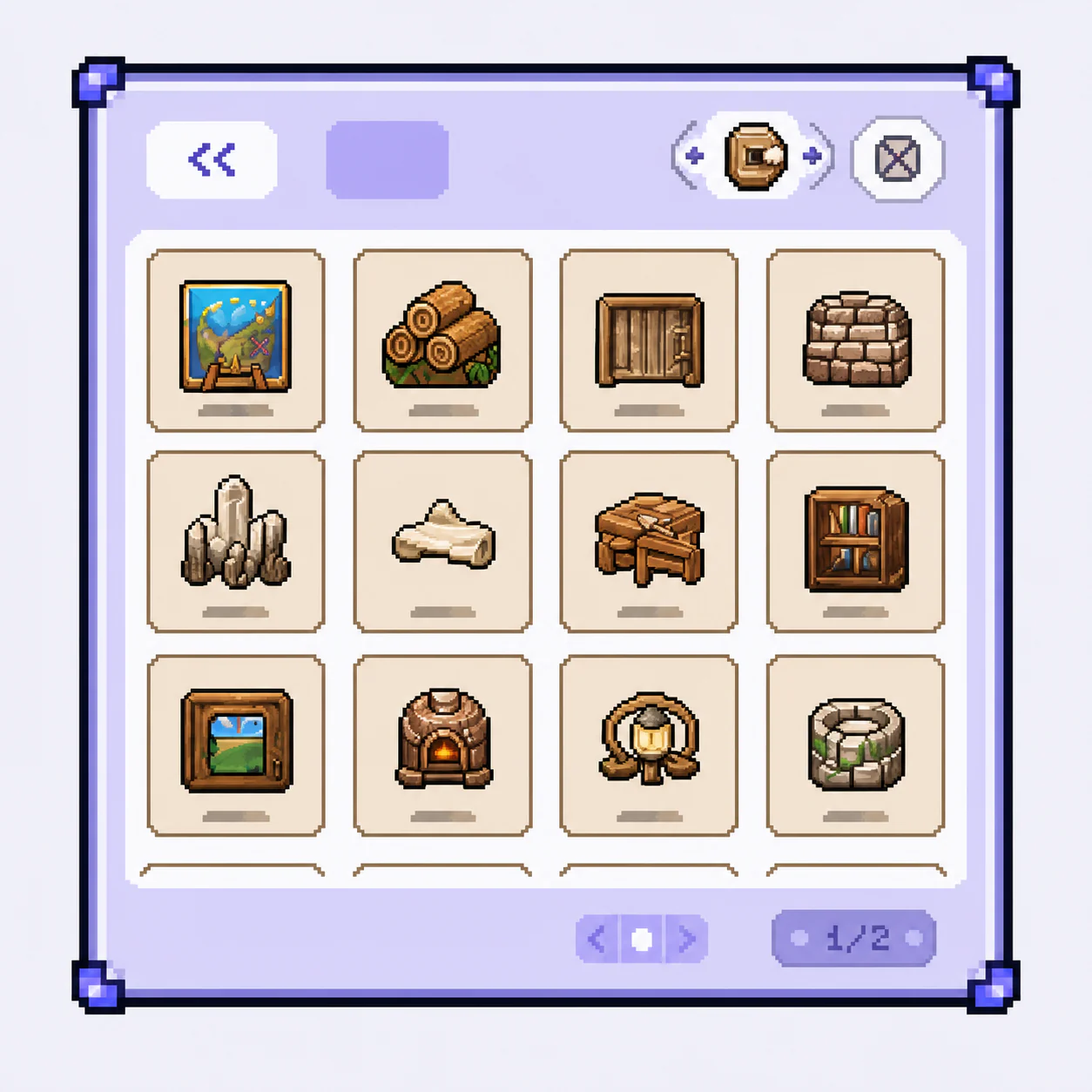 Miniwo workshop crafting inventory